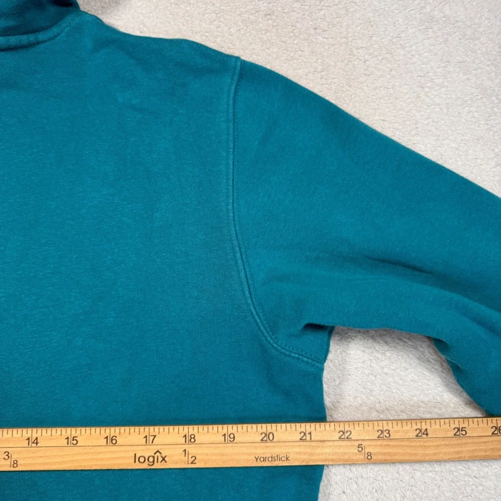 The North Face Hoodie Mens S Teal Graphic Never Stop Exploring Pullover Hoody